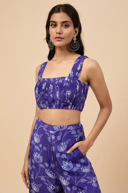 Violet Crop-Top & Pants Co-ord