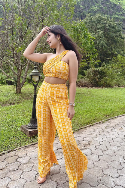 Mustard Yellow Floral Co-ord