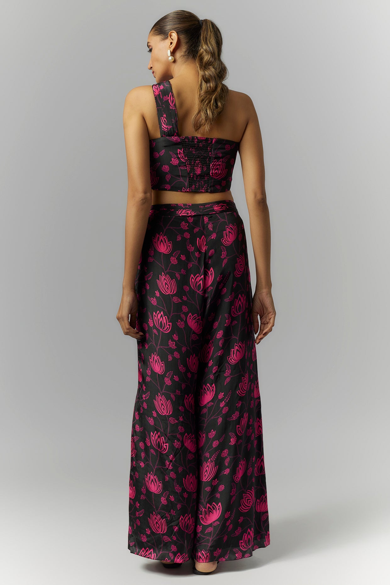 Black and Pink Floral Co-ord