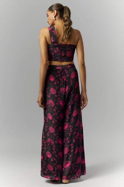 Black and Pink Floral Co-ord