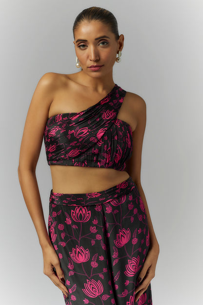 Black and Pink Floral Co-ord