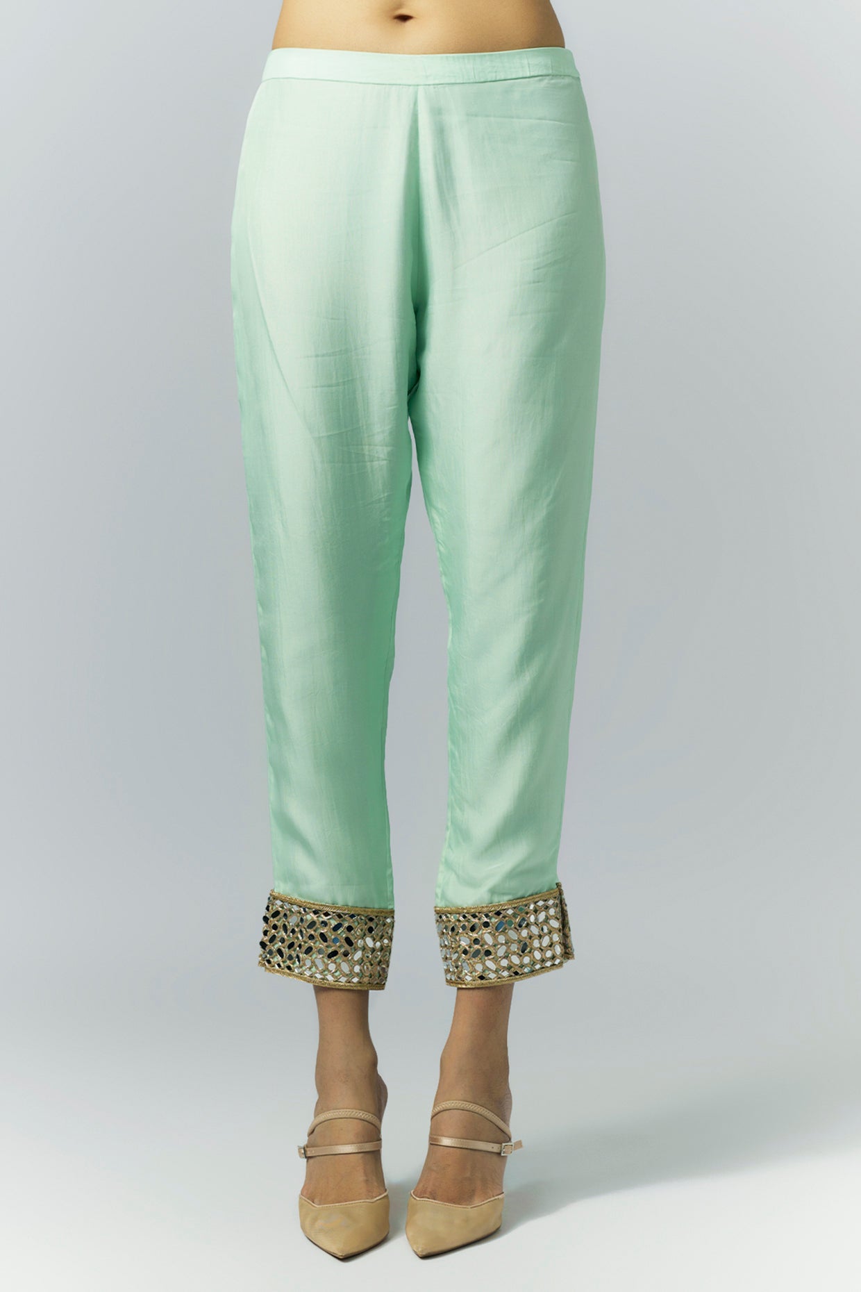 Mint Green Organza Kurta Set- Ready to Ship