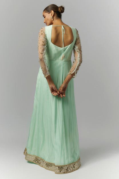 Mint Green Anarkali- Ready to Ship