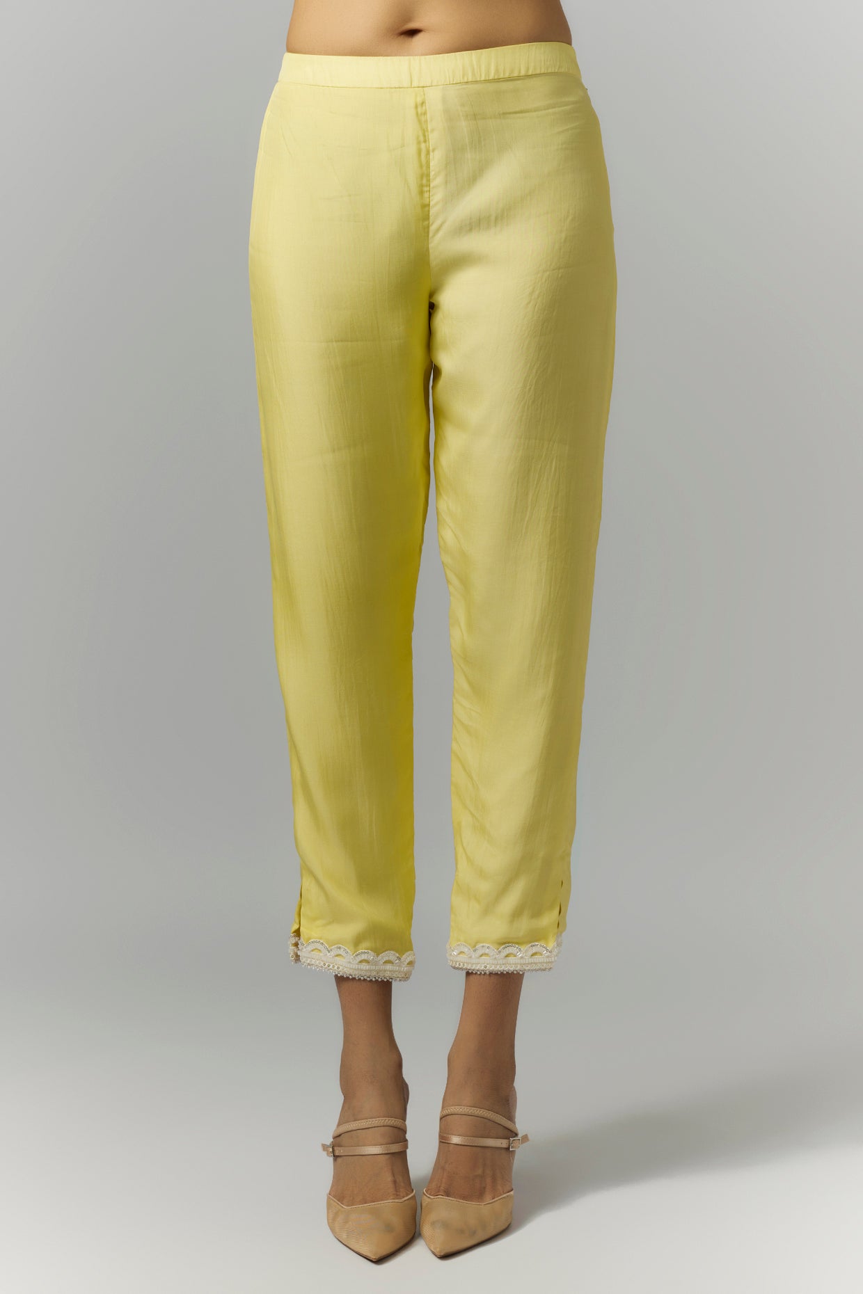 Butter Yellow Organza Kurta Set- Ready to Ship