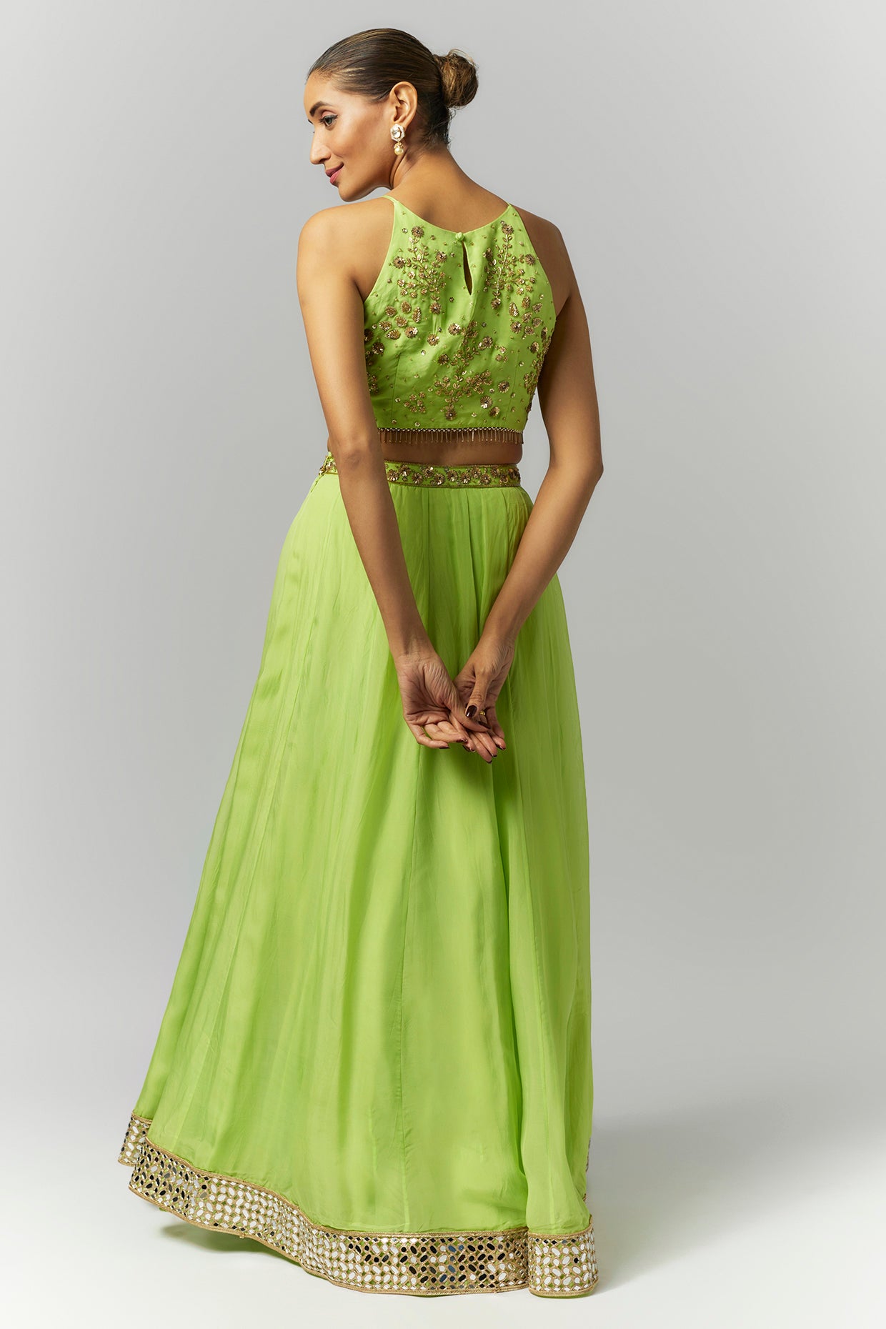Parrot Green Lehenga Set- Ready to Ship