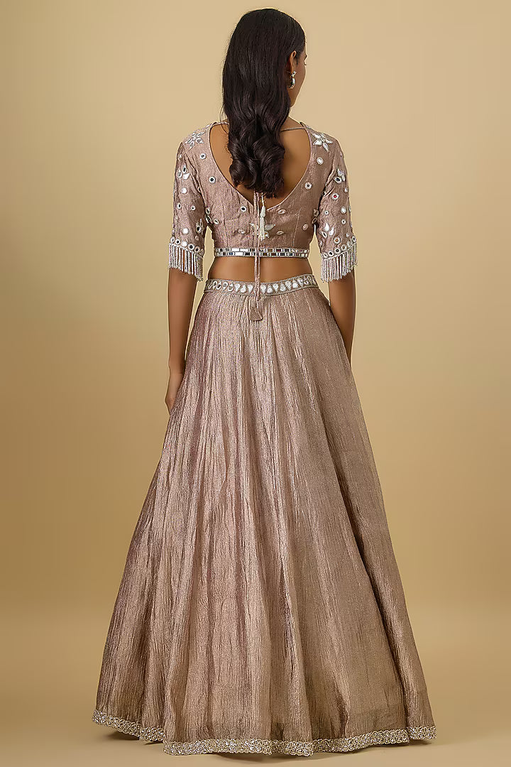 Crushed Tissue Silk Lehenga