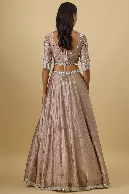 Crushed Tissue Silk Lehenga