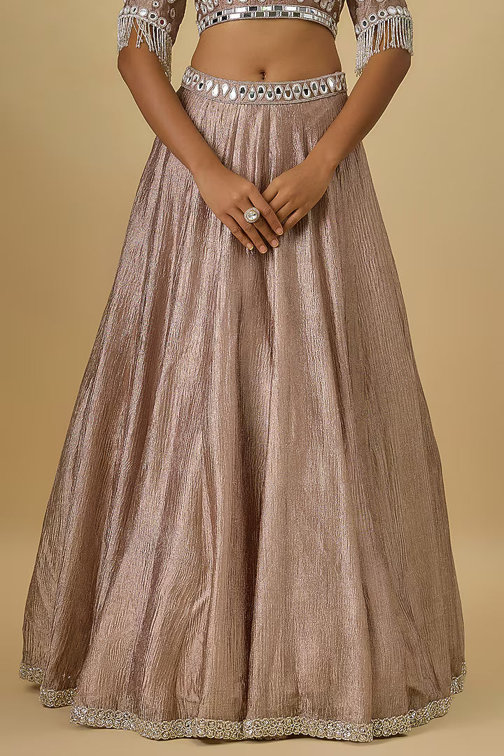 Crushed Tissue Silk Lehenga